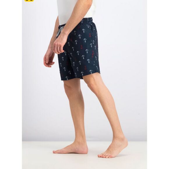 NEW UNUSED Men Ship Ahoy Swim Trunks, Mood Indigo msrp $69 - Picture 1 of 9